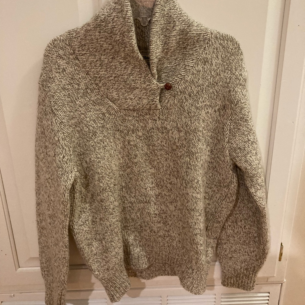 Gray LLBean Wool Sweater